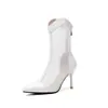 Botas talla grande botas botas costura caña corta jazz 40 comercio exterior botas de baile sexy botas de red botas geniales agujero nuevo 45 transpirables mujer