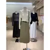 Camisa base de punto de manga larga con cuello polo, color liso, estilo casual versátil de otoño temprano, corte holgado, para mujer