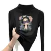 Top casual de manga larga De Rong con cuello semi-alto para niños, capa interior cálida para niñas y bebés, ropa de otoño e invierno