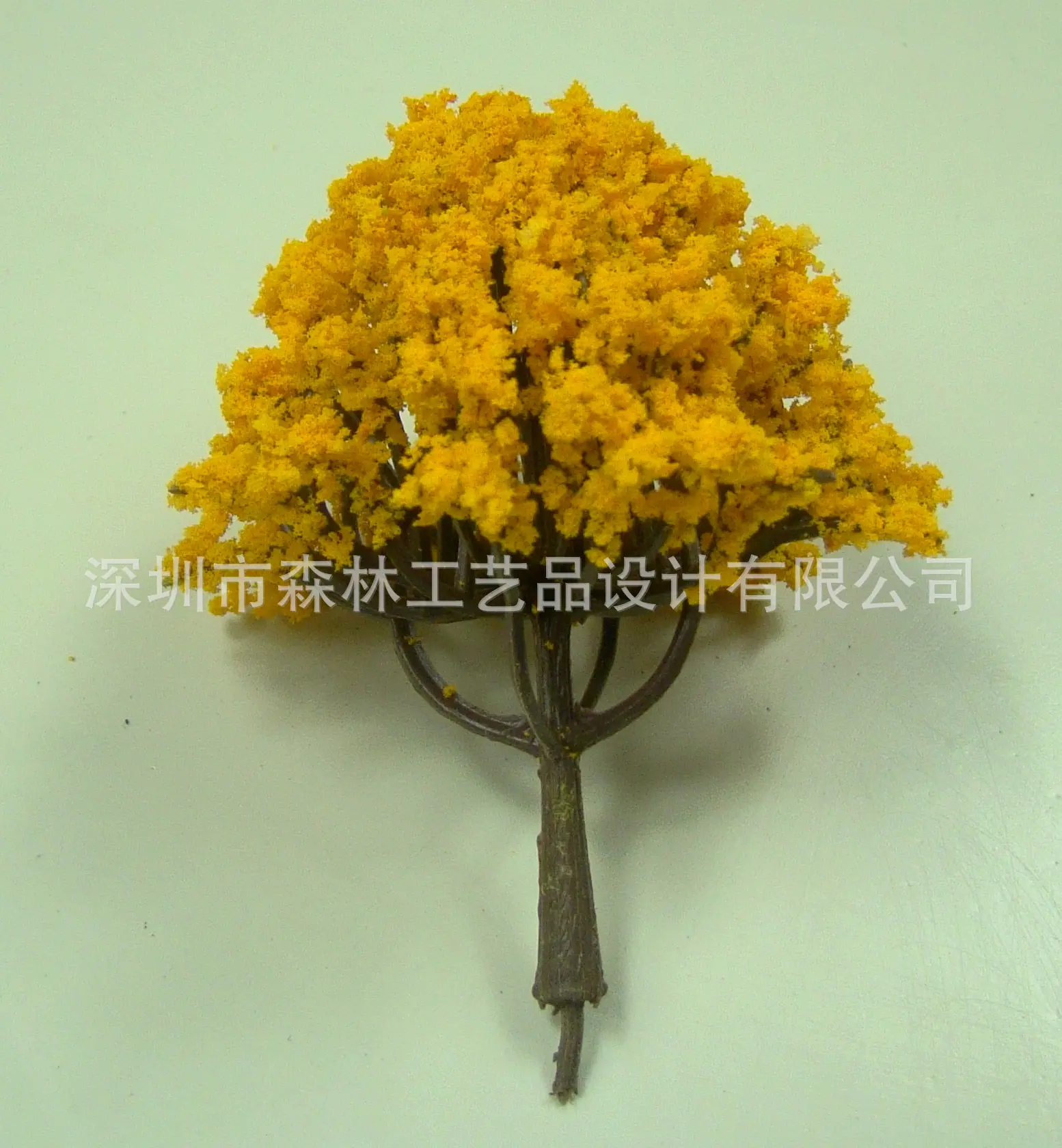 半圆球树-纯橙-2