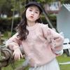 Suéter de otoño para niña, ropa infantil, nuevo estilo occidental para niña, camisa de punto con lazo para primavera y otoño, top de lana