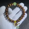 Pulsera Artesanal de un Solo Círculo, Lote Pequeño, Estilo Ábaco con Cuentas de Palo de Rosa Amarillo, Sándalo Morado, Madera de Águila Budista