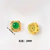 Nuevo anillo de cobre bañado en oro con incrustaciones de diamantes, caja mágica, cara de anillo pasante, accesorios de joyería hechos a mano con cuentas para pulsera y collar de cristal DIY