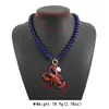 N12622 ZA Verano Nuevo Moda Europea y Americana Divertido Estilo Vacacional Collar Tejido a Mano con Cuentas de Cangrejo para Mujer