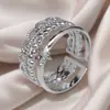 Moda Europea y Americana Nuevo Anillo Geométrico Hueco de Acero Inoxidable Apertura Ajustable Nicho de Alto Grado Anillo de Acero de Titanio para Mujeres