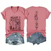 Camiseta de manga corta con cuello en V para mujer, moderna y elegante, Midnight Margaritas Amazon eBay estación independiente