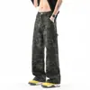 Novedad Primavera y Verano 2026 para Hombre Estilo Americano Holgados Modernos Ropa de Trabajo Jeans Camuflaje Desierto Pierna Ancha Streetwear Casual