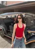Camisole Estilo Hot Girl com Bojo e Costas Nadador, Top Versátil de Verão Slim Fit Emagrecedor Sem Mangas para Usar por Baixo ou Sozinho