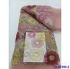 Vestido Europeo y Americano Plisado Flor 3D Lentejuelas Encaje de Malla Tela Encaje de Lentejuelas Nupcial