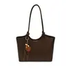 Bolsa Tote Textura Retrô Feminina 2026 Nova Grande Capacidade Bolsa de Ombro para o Trabalho Bolsa de Mão Casual Moda de Alto Padrão