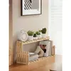 Suporte de Planta Suculenta para Peitoril de Janela, Prateleira de Janela de Chão para Sala de Estar, Suporte Pequeno de Flores de Madeira Maciça para Mesa, Prateleira de Armazenamento de Enfeites de Múltiplas Camadas