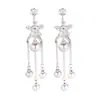Pendientes de Plata S925 con Aguja, Lujo Ligero, Flor de Circonita, Perla, Moda Nicho, Gama Alta, Elegantes, Versátiles, Exquisitos, Pendientes para Mujer