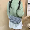 2025 Nueva Bolsa Cruzada Bolsa Dumpling Bolsa de Hombro de Nailon a Cuadros Informal Versátil Moderna para Mujer Bolsa Cruzada Gran Capacidad