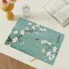 Nuevo Tapete de Té Estilo Chino, Impermeable, Resistente al Aceite, Secado Rápido, Tapete de Mesa de Cuero de PU, Una Pieza en Stock, Personalización al por Mayor