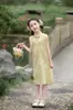 Cheongsam sin mangas para niños 2026 Nuevo estilo Nuevo estilo chino Verano Delgado Vestido Cheongsam Niños Pueden Usar Vestido Cheongsam Diario