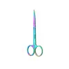 Tijeras Rectas de Punta Curva Extendidas de 11,7 cm para Cejas y Pestañas, Tijeras Domésticas para Vendajes y Gasa, Tijeras para Parches de Belleza para Párpados