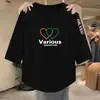 2026 Primavera Verão Novo Casual Simples Camiseta Top Manga Curta Estilo Coreano Moda Feminina Elegante Gola Redonda Solto Mais Vendido