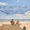 Toldo transfronterizo a prueba de explosiones sombrilla impermeable tienda de campaña de playa 4 postes fuertes anti-radiación