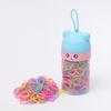 Banda para el cabello desechable de alta elasticidad para niños, estilo coreano, con forma de oso de fresa, color caramelo