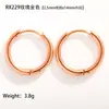 Aretes, Aretes de Acero de Titanio, Espirales Gruesos y Delgados, Aretes de Acero Inoxidable Circulares Electrodepositados al Vacío, Venta al por Mayor por Fabricante