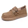 Sapatos pequenos de couro estilo britânico femininos casuais baixos sapatos femininos nova primavera e outono preguiçosos retrô sapatos únicos fornecimento direto uma geração de cabelo