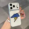 Funda de teléfono Rayo Nube adecuada para Apple 17pm, simple y personalizada, para Huawei, Xiaomi 17, Vivo, funda suave con ventana grande