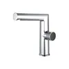 Grifo para Lavabo de Cobre Puro en Color Gris Pistola, Grifo para Lavabo Frío y Caliente para Lavabo de Baño