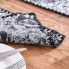 Tapete de Mesa de Tecido Yimanqi Yun Jacquard Preto Bordado Leopardo da Selva Estilo Palaciano Decoração de Mesa Tapete de Isolamento Térmico