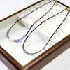 Nuevo collar de perlas de agua dulce de cristal negro puntiagudo para mujer, cadena de clavícula con cuentas de amatista y grava, collar de lujo ligero y combinable con todo.