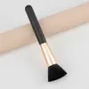 Pincel Único Chanfrado para Pó, Pincel para Base, Pincel para Blush Preto com Cerdas Macias, Ferramenta de Beleza Multifuncional Portátil, Pronto para Venda