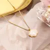 Colar com Pingente de Aço Titânio Feminino Coreia do Sul Dongdaemun Nicho Corrente Fina de Metal Colar Corrente Personalizado Simples Elegante