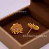 Brincos de Novo Estilo, Joias de Casamento da Moda Estilo Chinês, Brincos de Flor de Neve Crisântemo Estilo Antigo Banhados a Ouro, Joias Femininas Atacado