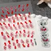 Pegatinas para Uñas Estilo Chino Pez Dorado Fuegos Artificiales 5D Repujado Tridimensional Auspicioso Rojo Carpa DIY Pegatinas de Arte para Uñas Modelo Sl