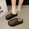 Sandálias Birkenstock de sola grossa para aumentar a altura para uso externo no inverno, com fleece adicional para aquecimento, calce fácil, chinelos de meia de bico fechado, botas de neve, chinelos fofos de algodão