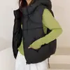 Chaleco de Algodón con Capucha Corto para Mujer Otoño e Invierno Chaleco Chaqueta Holgado Engrosado Ropa Exterior Venta Caliente Transfronteriza Chaleco de Invierno