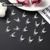 Acessórios de Arte de Unha de Liga de Borboleta Tendência Dourado e Prata Grande e Pequeno Asa Dupla Borboleta Oca de Luxo Decorações de Unha de Fita
