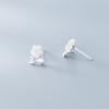 Pendientes Erocky S925 de plata con forma de concha y diamante para mujer, mini pendientes Mori sencillos japoneses y coreanos, G3427