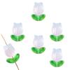 Pétalos de tulipán de vidrio con degradado colorido, hojas de flores, material de cuentas para bricolaje, pulseras, pendientes, accesorios de joyería