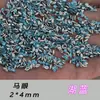 Lote Misto de Mini Unhas de Zircônia Azul Lago 5A com Base Reta Chanfrada, Lote Completo de Peças com Formato Especial de Diamantes Marquise Brilhantes, Diamantes para Nail Art de Coração