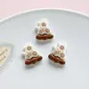 Dibujos Animados Lindos Gato Café Resina Accesorios Hechos a Mano DIY Pegamento Crema Funda de Teléfono Charms para Zapatos Materiales para Accesorios de Cabello