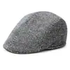 Gorra de Pato al por Mayor para Hombre, Boina a Cuadros para Otoño e Invierno, Sombrero Estilo Coreano para Personas de Mediana Edad y Mayores, Gorra Versátil hacia Adelante, Estilo Vintage