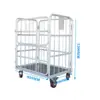Carro de Logística Plegable No Estándar Jaula de Almacén Carro de Rotación para Paquetería Vehículo de Carga y Descarga Carro de Lavandería Carro para Manejo de Ropa de Cama