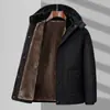 Jaqueta de Algodão com Forro de Lã Tamanho Extra Grande M-8XL para Outono e Inverno, Roupa Casual Quente para Homens de Meia-Idade e Idosos, Casaco Quente
