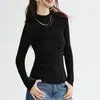 [Mejora Clásica - Versión Completa] Suéter de Punto Adelgazante Meike 5 Otoño Nuevo Suéter de Cuello Alto Medio para Mujer Estilo Nuevo