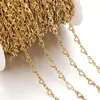Cadena Pequeña de Corazón de Durazno de Acero Inoxidable Color 18K Conservante Corazón Cadena Plana Cadena Hecha a Mano Cadena de Extensión DIY Material para Pulseras Venta al por Mayor