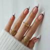 Unhas Vestíveis Transfronteiriças de Comércio Exterior, Adesivos de Unha de Aranha Preta Doce e Descolada Personalizados, Peças de Manicure Vestíveis, 24 Peças de Unhas Prontas