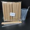 Pajita desechable biodegradable de PLA, de grado alimenticio, degradable, de plástico puntiagudo, para leche, té, embalaje separado