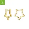 Pendientes Originales Yinziyun con Forma de Estrella, Elegantes y Encantadores Pendientes de Estrella de Cinco Puntas Hechos de Cobre Chapado en Platino