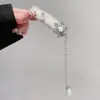Pasador de Pelo con Borla de Campana de Diamante Azul para Mujer, Accesorio de Pelo Exquisito de Gama Alta, Pinza Lateral, Pasador de Pelo, Pinza BB Lateral de Estilo Antiguo