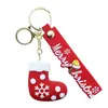 Chaveiro de Boneca de Natal Transfronteiriço Feito de Material Plástico Macio, Pingente de Bolsa Estilo Europeu e Americano, Inclui um Pequeno Pingente da Moda de Presente